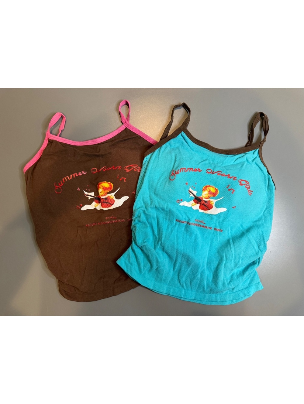 Set of 2 Tank Tops with built in bras